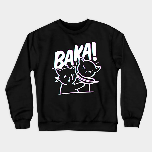 Baka Cat Anime Japan Cosplay Otaku Merch Kawaii Crewneck Sweatshirt by wbdesignz